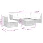 vidaXL 6-tlg. Garten-Sofagarnitur mit Kissen Schwarz Poly Rattan vidaXL 6-tlg. Garten-Sofagarnitur mit Kissen Schwarz Poly Rattan