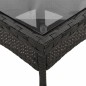vidaXL 3-tlg. Garten-Essgruppe mit Kissen Schwarz Poly Rattan Glas vidaXL 3-tlg. Garten-Essgruppe mit Kissen Schwarz Poly Rattan Glas
