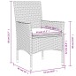 vidaXL 3-tlg. Garten-Essgruppe mit Kissen Schwarz Poly Rattan Glas vidaXL 3-tlg. Garten-Essgruppe mit Kissen Schwarz Poly Rattan Glas