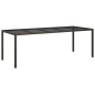 vidaXL 11-tlg. Garten-Essgruppe mit Kissen Braun Poly Rattan Glas vidaXL 11-tlg. Garten-Essgruppe mit Kissen Braun Poly Rattan Glas