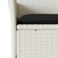 vidaXL 5-tlg. Garten-Essgruppe mit Kissen Weiß Poly Rattan und Glas vidaXL 5-tlg. Garten-Essgruppe mit Kissen Weiß Poly Rattan und Glas