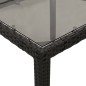 vidaXL 7-tlg. Garten-Essgruppe mit Kissen Schwarz Poly Rattan Glas vidaXL 7-tlg. Garten-Essgruppe mit Kissen Schwarz Poly Rattan Glas