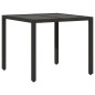 vidaXL 5-tlg. Garten-Essgruppe mit Kissen Schwarz Poly Rattan und Glas vidaXL 5-tlg. Garten-Essgruppe mit Kissen Schwarz Poly Rattan und Glas