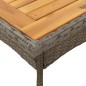 vidaXL 3-tlg. Garten-Essgruppe mit Kissen Grau Poly Rattan Akazie vidaXL 3-tlg. Garten-Essgruppe mit Kissen Grau Poly Rattan Akazie