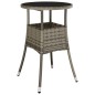 vidaXL 5-tlg. Garten-Essgruppe mit Kissen Grau Poly Rattan und Glas vidaXL 5-tlg. Garten-Essgruppe mit Kissen Grau Poly Rattan und Glas
