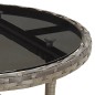 vidaXL 5-tlg. Garten-Essgruppe mit Kissen Grau Poly Rattan und Glas vidaXL 5-tlg. Garten-Essgruppe mit Kissen Grau Poly Rattan und Glas
