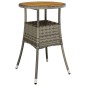 vidaXL 5-tlg. Garten-Essgruppe mit Kissen Grau Poly Rattan Akazie vidaXL 5-tlg. Garten-Essgruppe mit Kissen Grau Poly Rattan Akazie