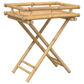 vidaXL Tabletttisch Klappbar 60x40x68 cm Bambus