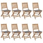 Klappbare Gartenstühle 8 Stk. mit Kissen Massivholz Akazie Klappbare Gartenstühle 8 Stk. mit Kissen Massivholz Akazie