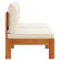 vidaXL Gartensofa ohne Armlehnen mit Kissen 2-Sitzer Massivholz Akazie vidaXL Gartensofa ohne Armlehnen mit Kissen 2-Sitzer Massivholz Akazie