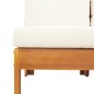 vidaXL Gartensofa ohne Armlehnen mit Kissen 2-Sitzer Massivholz Akazie vidaXL Gartensofa ohne Armlehnen mit Kissen 2-Sitzer Massivholz Akazie