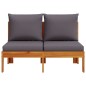 vidaXL Gartensofa ohne Armlehnen mit Kissen 2-Sitzer Massivholz Akazie vidaXL Gartensofa ohne Armlehnen mit Kissen 2-Sitzer Massivholz Akazie