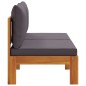 vidaXL Gartensofa ohne Armlehnen mit Kissen 2-Sitzer Massivholz Akazie vidaXL Gartensofa ohne Armlehnen mit Kissen 2-Sitzer Massivholz Akazie
