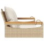 vidaXL Hängebank mit Kissen Beige 109x62x40 cm Poly Rattan vidaXL Hängebank mit Kissen Beige 109x62x40 cm Poly Rattan
