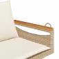 vidaXL Hängebank mit Kissen Beige 109x62x40 cm Poly Rattan vidaXL Hängebank mit Kissen Beige 109x62x40 cm Poly Rattan