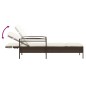 vidaXL Sonnenliege mit Auflage Braun 63x200x81 cm Poly Rattan vidaXL Sonnenliege mit Auflage Braun 63x200x81 cm Poly Rattan