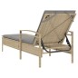 vidaXL Sonnenliege mit Auflage Beige 63x200x81 cm Poly Rattan vidaXL Sonnenliege mit Auflage Beige 63x200x81 cm Poly Rattan