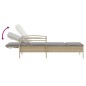 vidaXL Sonnenliege mit Auflage Beige 63x200x81 cm Poly Rattan vidaXL Sonnenliege mit Auflage Beige 63x200x81 cm Poly Rattan