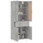 Highboard Betongrau 69,5x34x180 cm Holzwerkstoff Highboard Betongrau 69,5x34x180 cm Holzwerkstoff
