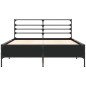vidaXL Bettgestell Schwarz 120x200 cm Holzwerkstoff und Metall vidaXL Bettgestell Schwarz 120x200 cm Holzwerkstoff und Metall