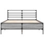 vidaXL Bettgestell Grau Sonoma 120x200 cm Holzwerkstoff und Metall vidaXL Bettgestell Grau Sonoma 120x200 cm Holzwerkstoff und Metall