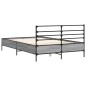 vidaXL Bettgestell Grau Sonoma 120x200 cm Holzwerkstoff und Metall vidaXL Bettgestell Grau Sonoma 120x200 cm Holzwerkstoff und Metall