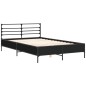 vidaXL Bettgestell Schwarz 140x200 cm Holzwerkstoff und Metall vidaXL Bettgestell Schwarz 140x200 cm Holzwerkstoff und Metall