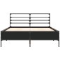 vidaXL Bettgestell Schwarz 140x200 cm Holzwerkstoff und Metall vidaXL Bettgestell Schwarz 140x200 cm Holzwerkstoff und Metall