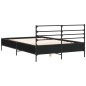 vidaXL Bettgestell Schwarz 140x200 cm Holzwerkstoff und Metall vidaXL Bettgestell Schwarz 140x200 cm Holzwerkstoff und Metall