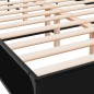 vidaXL Bettgestell Schwarz 140x200 cm Holzwerkstoff und Metall vidaXL Bettgestell Schwarz 140x200 cm Holzwerkstoff und Metall
