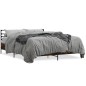 vidaXL Bettgestell Räuchereiche 150x200 cm Holzwerkstoff und Metall vidaXL Bettgestell Räuchereiche 150x200 cm Holzwerkstoff und Metall