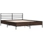 vidaXL Bettgestell Räuchereiche 150x200 cm Holzwerkstoff und Metall vidaXL Bettgestell Räuchereiche 150x200 cm Holzwerkstoff und Metall