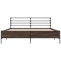 vidaXL Bettgestell Räuchereiche 150x200 cm Holzwerkstoff und Metall vidaXL Bettgestell Räuchereiche 150x200 cm Holzwerkstoff und Metall