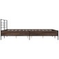 vidaXL Bettgestell Räuchereiche 150x200 cm Holzwerkstoff und Metall vidaXL Bettgestell Räuchereiche 150x200 cm Holzwerkstoff und Metall