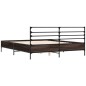 vidaXL Bettgestell Räuchereiche 150x200 cm Holzwerkstoff und Metall vidaXL Bettgestell Räuchereiche 150x200 cm Holzwerkstoff und Metall