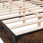 vidaXL Bettgestell Räuchereiche 150x200 cm Holzwerkstoff und Metall vidaXL Bettgestell Räuchereiche 150x200 cm Holzwerkstoff und Metall