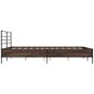 vidaXL Bettgestell Räuchereiche 160x200 cm Holzwerkstoff und Metall vidaXL Bettgestell Räuchereiche 160x200 cm Holzwerkstoff und Metall