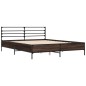 vidaXL Bettgestell Braun Eichen-Optik 160x200 cm Holzwerkstoff Metall vidaXL Bettgestell Braun Eichen-Optik 160x200 cm Holzwerkstoff Metall