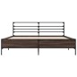 vidaXL Bettgestell Braun Eichen-Optik 160x200 cm Holzwerkstoff Metall vidaXL Bettgestell Braun Eichen-Optik 160x200 cm Holzwerkstoff Metall