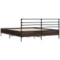 vidaXL Bettgestell Braun Eichen-Optik 160x200 cm Holzwerkstoff Metall vidaXL Bettgestell Braun Eichen-Optik 160x200 cm Holzwerkstoff Metall