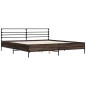 vidaXL Bettgestell Braun Eichen-Optik 180x200 cm Holzwerkstoff Metall vidaXL Bettgestell Braun Eichen-Optik 180x200 cm Holzwerkstoff Metall