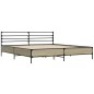 vidaXL Bettgestell Sonoma-Eiche 200x200 cm Holzwerkstoff und Metall vidaXL Bettgestell Sonoma-Eiche 200x200 cm Holzwerkstoff und Metall