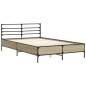vidaXL Bettgestell Sonoma-Eiche 120x190 cm Holzwerkstoff und Metall vidaXL Bettgestell Sonoma-Eiche 120x190 cm Holzwerkstoff und Metall