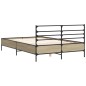 vidaXL Bettgestell Sonoma-Eiche 120x190 cm Holzwerkstoff und Metall vidaXL Bettgestell Sonoma-Eiche 120x190 cm Holzwerkstoff und Metall