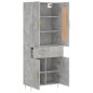 Highboard Betongrau 69,5x34x180 cm Holzwerkstoff Highboard Betongrau 69,5x34x180 cm Holzwerkstoff