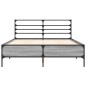 vidaXL Bettgestell Grau Sonoma 140x190 cm Holzwerkstoff und Metall vidaXL Bettgestell Grau Sonoma 140x190 cm Holzwerkstoff und Metall