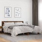 vidaXL Bettgestell Räuchereiche 180x200 cm Holzwerkstoff und Metall vidaXL Bettgestell Räuchereiche 180x200 cm Holzwerkstoff und Metall