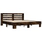vidaXL Bettgestell Räuchereiche 180x200 cm Holzwerkstoff und Metall vidaXL Bettgestell Räuchereiche 180x200 cm Holzwerkstoff und Metall