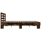 vidaXL Bettgestell Räuchereiche 180x200 cm Holzwerkstoff und Metall vidaXL Bettgestell Räuchereiche 180x200 cm Holzwerkstoff und Metall