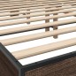 vidaXL Bettgestell Braun Eichen-Optik 160x200 cm Holzwerkstoff Metall vidaXL Bettgestell Braun Eichen-Optik 160x200 cm Holzwerkstoff Metall